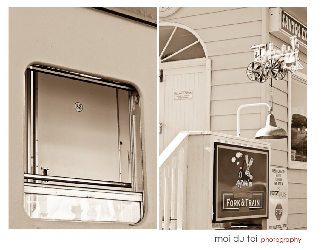 train carriage window sepia