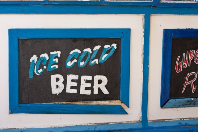 Ice cold beer sign