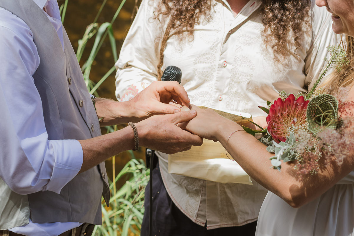 outdoor weddings photos taken near a river at Hoekwil Garden Route during a wedding shoot with moi du toi photography
