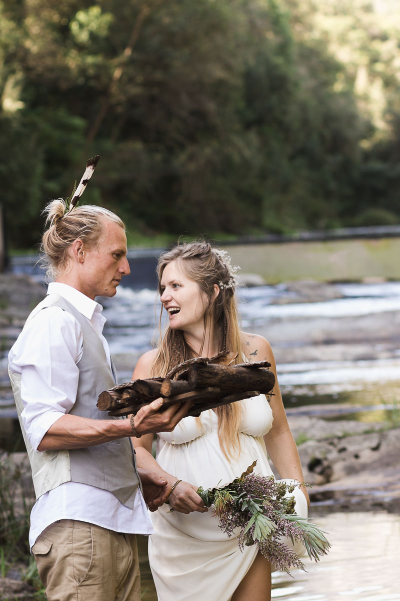 outdoor weddings photos taken near a river at Hoekwil Garden Route during a wedding shoot with moi du toi photography