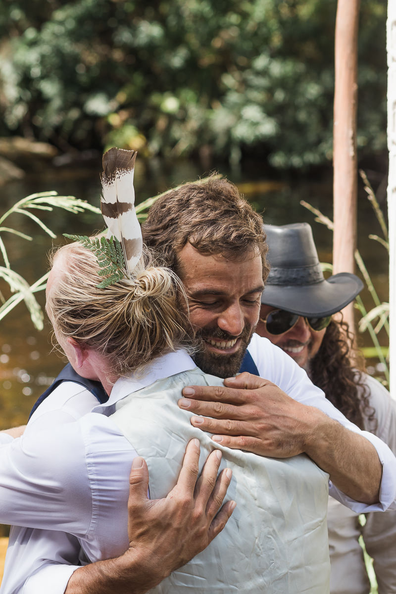 outdoor weddings photos taken near a river at Hoekwil Garden Route during a wedding shoot with moi du toi photography