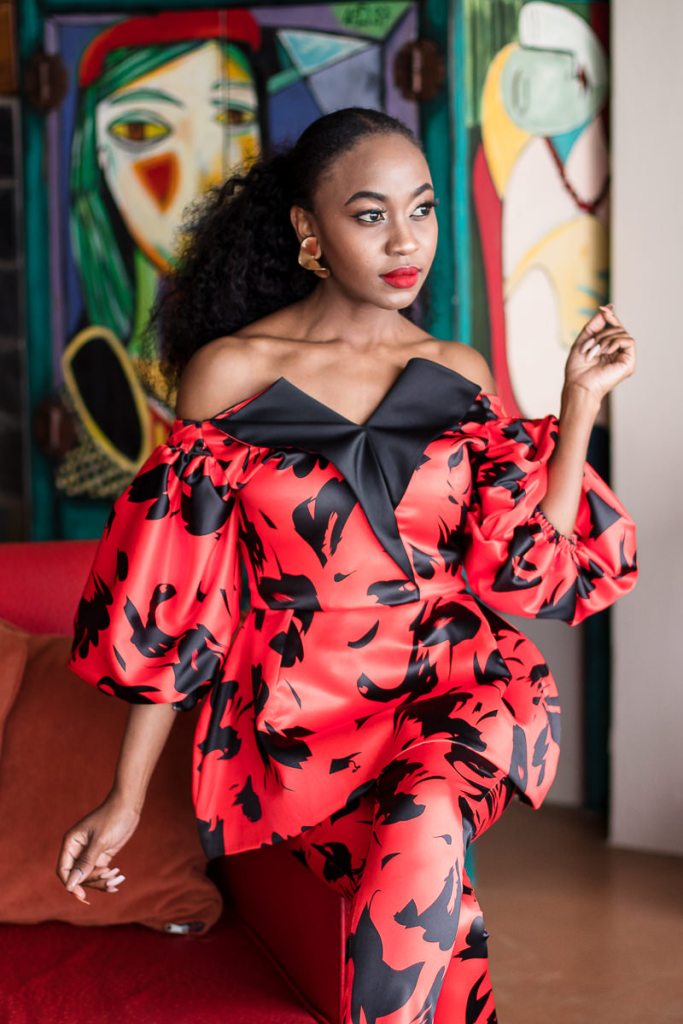 fashion model posing on myoli beach sedgefield during a sunset photoshoot by photographer moira du toit